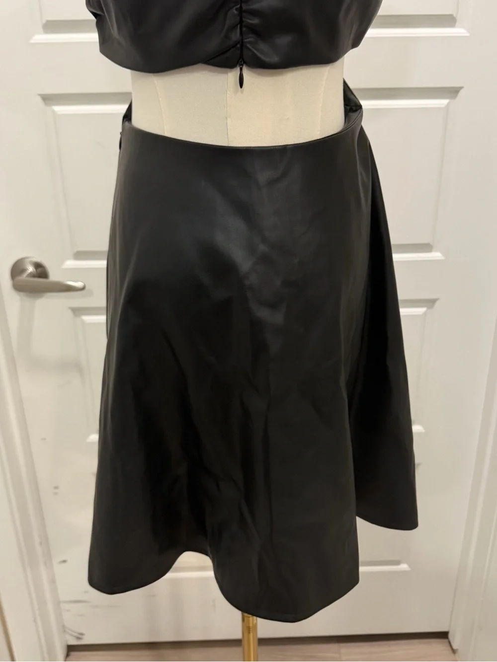 Jason Wu Black Faux Leather Mini Dress NWT - Picture 6 of 9